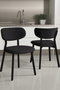 Hanah Home Toldy - Juego de 6 sillas Antracita y Negro